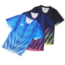 Butterfly蝴蝶乒乓球服BWH846運動T恤短袖比賽服運動衫3色可選